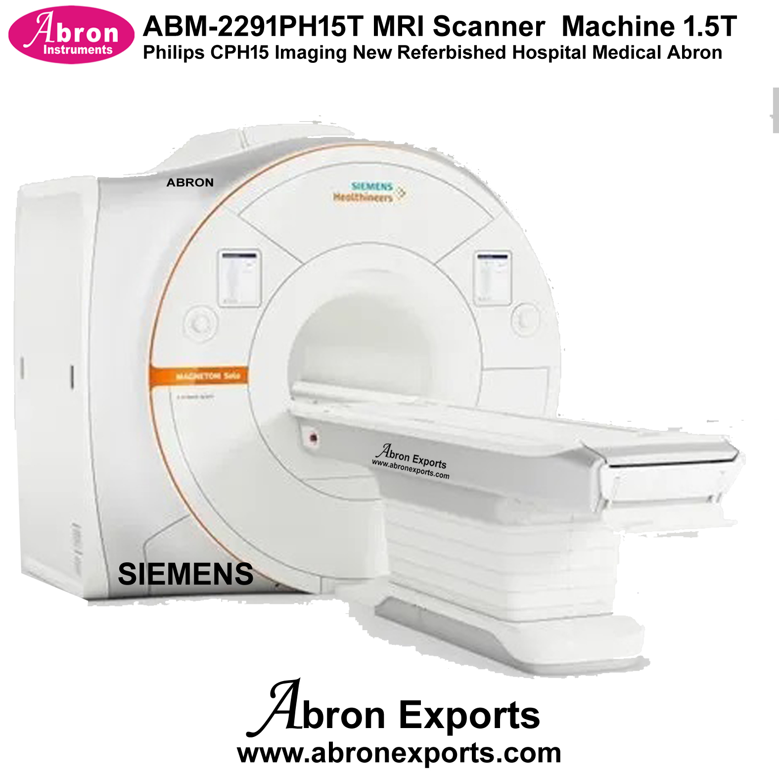 MRI Scanner Machine 1.5T Siemens Imaging New Referbished Hospital Medical Abron ABM-2291SE15R 